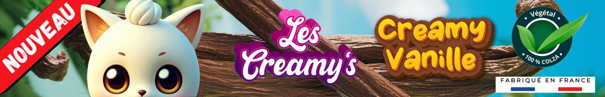 e-liquide creamy vanille. Fiole de 50 ml en PET