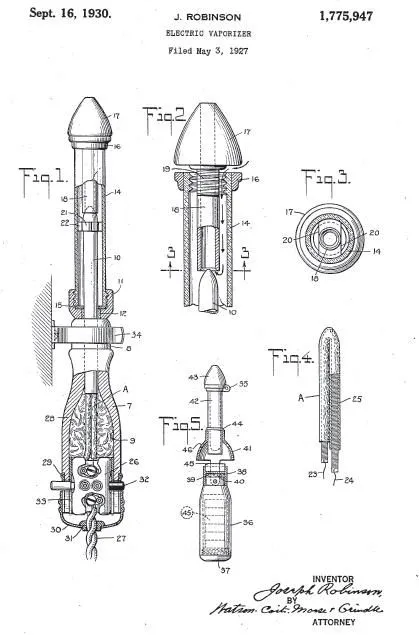 Brevet original de la cigarette électronique - Histoire et invention de la vape