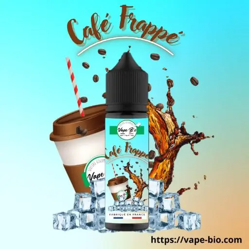Café Frappé 50ml, e-liquide végétal au colza effet boisson glacée.