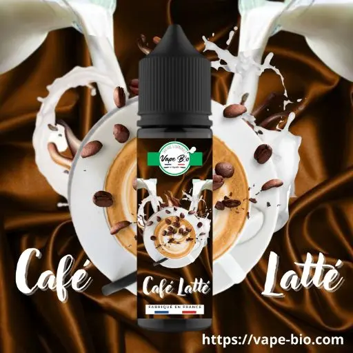 Café Latté 50ml, e-liquide onctueux goût café au lait.