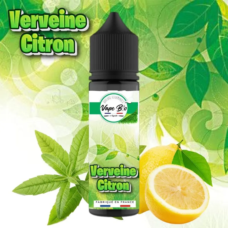 E-liquide verveine citron 50ml base végétale colza bio sans additifs Vape Bio