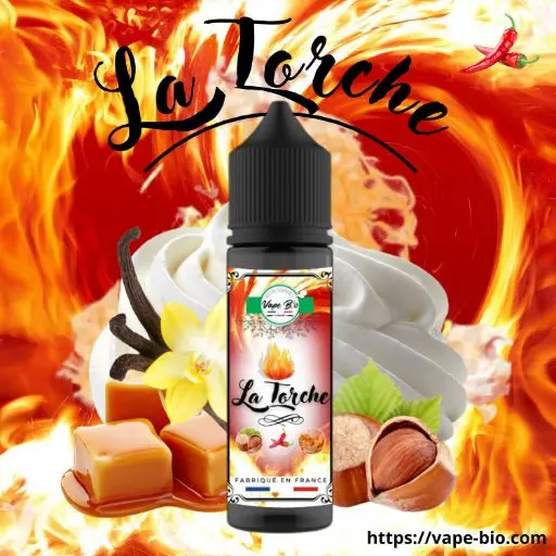 La Torche 50ml, e-liquide gourmand et épicé aux fruits à coque grillés.