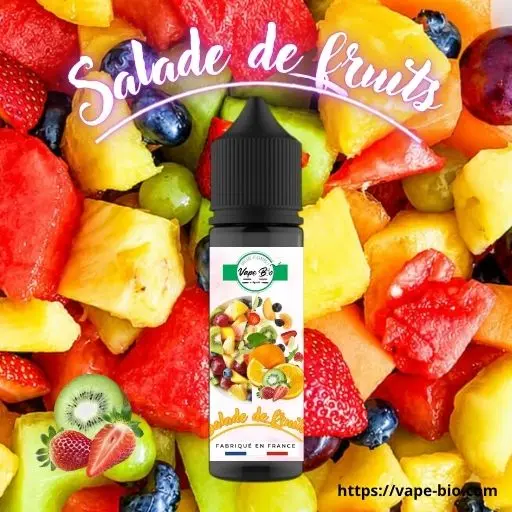 Retrouvez le goût authentique des fruits mûrs avec le e-liquide Salade de Fruits idéal pour un vapotage de qualité supérieure.
