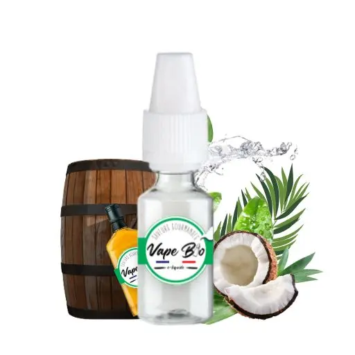 Retrouvez les saveurs exotiques du e-liquide Rhum Coco pour votre cigarette électronique.