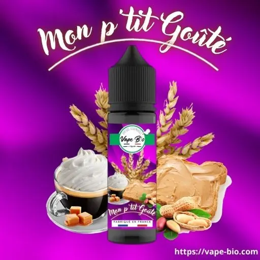 Vapez un grand format intense et sucré avec le ELIQUIDE Mon p'tit Goûté.